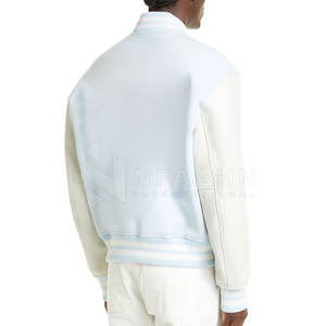 Blouson universitaire homme surdimensionné en toile de haute qualité, col montant, respirant, élégant, doublure coton/laine, mélange de laine pour l'hiver - Product Image 2