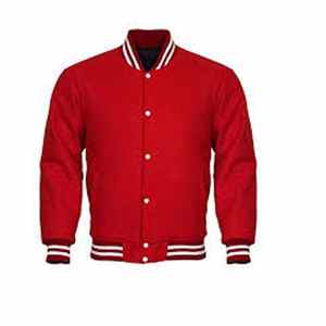 Veste de baseball d'hiver unisexe pour homme, coupe ajustée, design varsity, fourrure de mouton, boutons, grande taille, cuir, polyester, tricot - Product Image 3