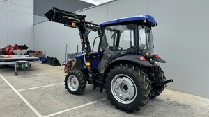 Tracteur-chargeur 4x4 M504 bleu avec benne avant, moteur diesel, machine utilitaire agricole, 75 kW, capacité de 1,05 m - Product Image 3