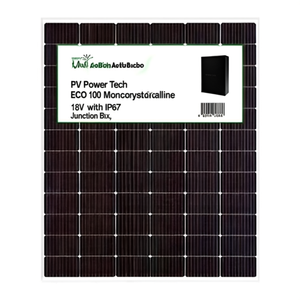 Panneau solaire monocristallin PV Power Tech ECO 100 18V avec boîtier de jonction IP67 - Product Image 2