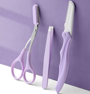 Vente chaude en acier inoxydable cils sourcil pince à épiler pointe pointue inclinée dans la pochette de rangement de voyage pince à épiler à sourcils - Product Image 4