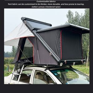 Tente de toit rigide en aluminium à ouverture automatique, en tissu Oxford imperméable quatre saisons, personnalisable, double couche, protection UV50+, à prix abordable - Product Image 5