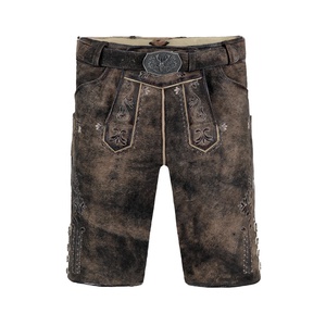 ชุดบาวาเรียนมาใหม่สำหรับผู้ชาย กางเกงขาสั้น Lederhosen แบบดั้งเดิมสำหรับเทศกาล Oktoberfest กางเกงขาสั้นสั่งทำพิเศษ - Product Image 1