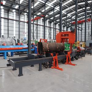 Scie à ruban horizontale automatique hydraulique super portable de 36 pouces avec système PLC breveté et remorque pour la coupe du bois - Product Image 1