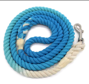 Ombre Style 2 Color Daily Use Walking and Wedding Accessory Customized Colored Cotton Rope Handmade Dog <b>Leash</b> <b>Pet</b> <b>Leash</b> Set - Product Image 1