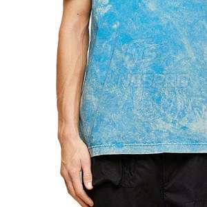 T-shirt délavé à l'acide avec logo personnalisé en gros pour hommes 100% coton à manches courtes T-shirts décontractés pour hommes délavés à l'acide - Product Image 5