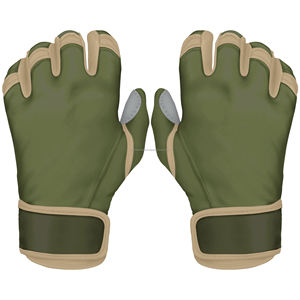 Guantes de bateo de béisbol de cuero Cabretta al por mayor puño corto práctica de entrenamiento profesional diseño personalizado 2017 - Product Image 6