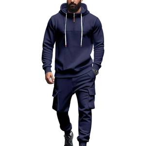 Conjunto Deportivo para Hombre de 2 Piezas, Sudadera con Capucha, Conjunto Deportivo Informal para Correr, Atuendo Atlético de Manga Larga, Sudadera con Capucha - Product Image 3
