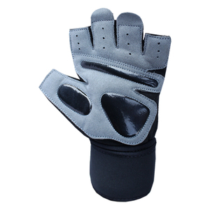 ถุงมือยกน้ำหนักแบบขายส่ง พร้อมที่รัดข้อมือ ปิดด้วยแถบตีนตุ๊กแก ครึ่งนิ้ว ไนลอน กันน้ำ สำหรับออกกำลังกาย 男女兼用 - Product Image 5