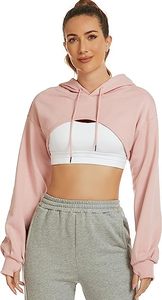 Custom High Quality Long Sleeves <b>Cropped</b> Hoodies Women's Half Zipper Gym Pullover Crop <b>Top</b> - Product Image 3