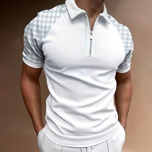 Camiseta Polo de bloqueo de Color para hombre de alta calidad, novedad de verano 2026, Jersey informal de negocios de gama alta, camiseta de manga corta, Top - Product Image 4