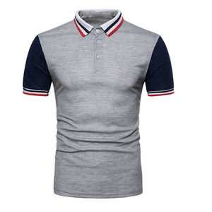 Venta al por mayor de bajo precio de los hombres Polo camiseta con logotipo personalizado 100% de algodón de diseño personalizado polos para hombres de dos tonos Polo camisetas - Product Image 1