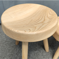 Tabouret de haute qualité Chaise pouf rond Charlotte Perriand Tabouret Meribel Tabouret
