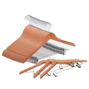 VARIEDAD HECHO A MANO MEJOR Estilo de boutique de alta calidad Percha de madera de loto de grado con muescas con percha de traje de barra - Product Image 3