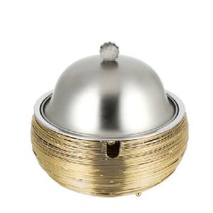 Casseroles rondes en fil métallique Hotpot Gold New Servingt Meilleure qualité Récipient alimentaire fait à la main Vaisselle moderne Casseroles et bols - Product Image 1