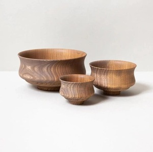 Cuencos de madera gruesos y duraderos para uso diario familiar Cuenco japonés - Product Image 2