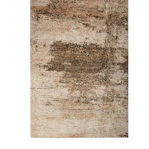 Entropy Ivory Hand Knotted Wool Silk Rug Abstract Aubusson Design Rectangle for Living Room <b>Hallway</b> 10mm for Teenagers Esh-13002 - Product Image 4