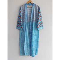 Vestido de verano de dama de honor, Kimono largo de algodón para mujer, bata de baño