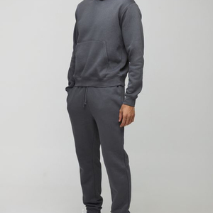 Chándal deportivo de lana a granel con logotipo personalizado, Sudadera con capucha de mezcla de peso pesado liso de alta calidad para hombre - Product Image 1