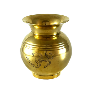 Laiton indien Lota Pooja article maison hôtel bureau cérémonie religieuse laiton Kalash hindou Pooja articles en gros prix d'usine direct - Product Image 3