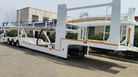 Semi-remorque porte-voitures à double étage à 2 essieux avec plateforme élévatrice hydraulique pour le transport automobile