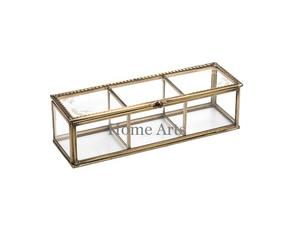 Juego de 4 joyeros de forma redonda caja de almacenamiento de cosméticos de joyería de madera y nácar de fabricación en India - Product Image 5