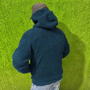 <b>Men's</b> High Quality 100% Cotton Pullover <b>Hoodies</b> <b>Sherpa</b> <b>Lined</b> Embroidered Activewear Solid Best Customized Fleece Winter - Product Image 2