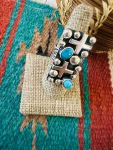 Anillo de piedra turquesa para mujer de Plata de Ley 925 de alta calidad, anillo de piedras preciosas de plata sólida, anillo de plata de cristal de aspecto increíble - Product Image 2