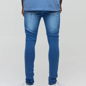 กางเกงยีนส์เข้ารูปสำหรับผู้ชายกางเกงยีนส์ผ้าฝ้าย100% มีสไตล์แบบใหม่สีและขนาดต่างกันกำหนดเอง/ขายส่งอัตราการซีดจาง - Product Image 2