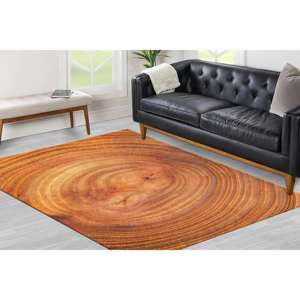 Alfombra Estampada: Diseño Moderno de Tronco de Árbol para la Elegancia del Hogar, Alfombra de Chenilla - Product Image 3