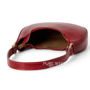 Bolso de Hombro Tipo Media Luna de Cuero Genuino Hecho a Mano en Italia, con Curtido Vegetal - Product Image 2