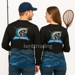 Camisa de Pesca de Manga Larga Sublimada Personalizada, Transpirable, de Poliéster, Protección UV UPF 50+, Ropa de Alto Rendimiento para Pescadores, Talla Grande - Product Image 4