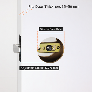 Cerradura de Palanca para Puerta de Privacidad de Aleación de Zinc con Manija Moleteada, Acabado Dorado, Estilo Americano, para Baños, Dormitorios y Puertas Interiores - Product Image 3
