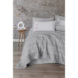 Juego de Funda de Edredón Siva Gris, Funda de Edredón de Algodón Egipcio, Juego de 4 Piezas, Tamaño King, Patchwork, Algodón Sólido, Box Limi para el Hogar - Product Image 1