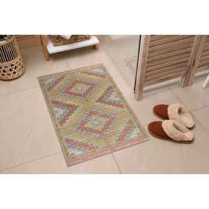 Alfombra de pasillo multicolor impresa, alfombra de entrada, alfombra decorativa moderna turca, alfombra de terciopelo - Product Image 4