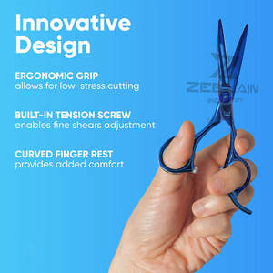 Tijeras de peluquero de calidad superior 2025, acero inoxidable de grado A +, hoja 4Cr13, punta afilada, mango medio para diestros - Product Image 3