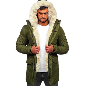 Chaquetas Parka de Color rojo para hombre, chaqueta Parkas cálidas para exteriores de invierno para hombre, prendas de vestir para hombre, chaqueta Parka impermeable informal - Product Image 4