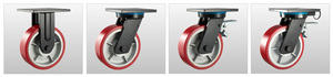 Roues de chariot industrielles robustes de qualité supérieure avec frein pivotant en PU + fonte, nouvelle arrivée pour l'exportation en gros - Product Image 3