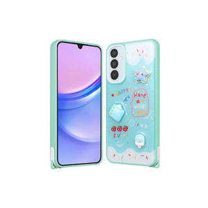 Coque arrière de protection premium pour Samsung Galaxy A24, motif pailleté en relief, en silicone souple TPU - Product Image 1