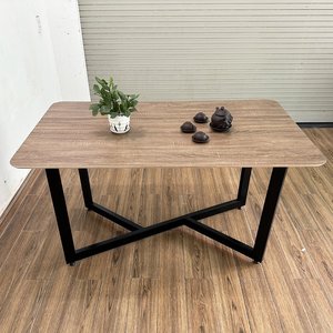 Table à manger moderne en contreplaqué de 1,4 m et 4 chaises bleues rembourrées (CBBA102) - Product Image 3