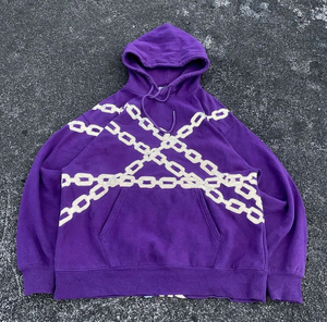 Sudadera con capucha recortada de gran tamaño para hombre Y2K Streetwear 100% algodón 3D para técnicas bordadas con estampado de hojaldre grueso 500GSM para - Product Image 6