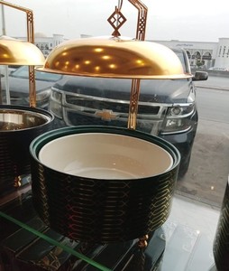 จานอุ่นอาหารสแตนเลสทรงกลมสำหรับใช้ในโรงแรมที่อุ่นอาหารบุฟเฟต์จานสำหรับอุ่นอาหารอุปกรณ์ร้านอาหาร - Product Image 6