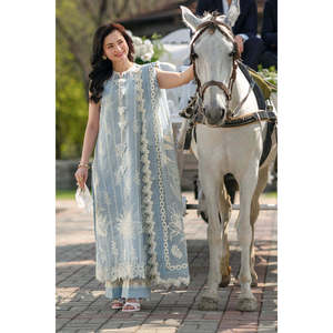 Ensemble en mousseline brodée pour femmes avec chemise, dupatta et pantalon 3 pièces - Rang Rasiya BIC-4882 - Product Image 6