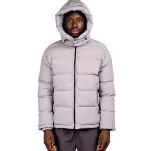 Custom Puffer Jacket Men Winter Outdoor <b>Thick</b> Hooded <b>Quilted</b> Windproof Warm Coat Custom Logo Cold Weather Insulated Jacket - Product Image 2