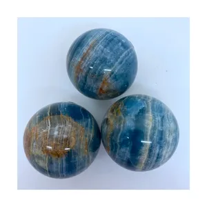 Bola kecil kristal permata bola Onyx biru