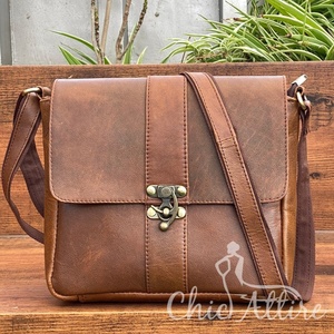 Manufacturer Men's Vintage Full Grain Leather Satchel <b>Messenger</b> <b>Bags</b> Genuine Leather Business Shoulder <b>Bags</b> for Work & Commute - Product Image 1