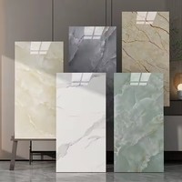 Panneau mural décoratif brillant en PVC, feuille de marbre 1220*2440*2-3mm pour décoration intérieure, panneau UV facile à installer, doré, personnalisé