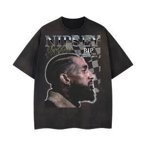 Camiseta con hombros caídos de poliéster 100%, Boxy Fit Camiseta con estampado, Camiseta con estampado de logotipo personalizado, camiseta de alta calidad para hombre - Product Image 1