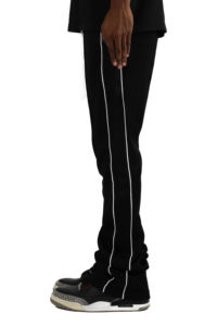 กางเกงวอร์มขาบานแบบสั่งทำสำหรับผู้ชายกางเกงกีฬาออกกำลังกายแบบลำลองเอวกลางมีกระเป๋าข้างดีไซน์แบบกว้าง - Product Image 5