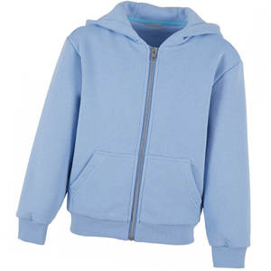 Sweat à capuche bleu clair pour homme en molleton doux en coton avec fermeture éclair intégrale, nouveau logo personnalisé OEM, vêtements d'hiver pour homme, sweats à capuche avec fermeture éclair - Product Image 5